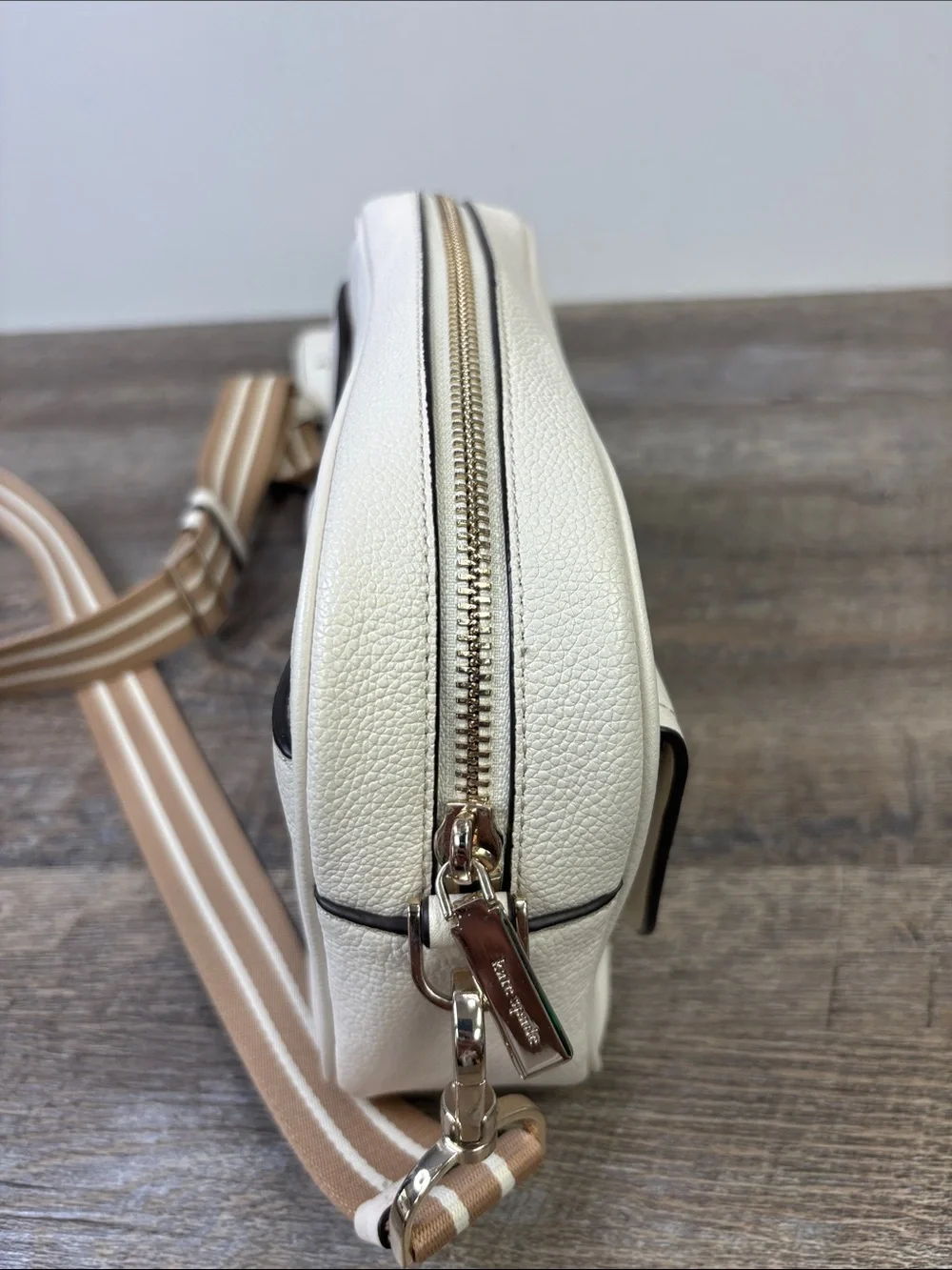 Kate Spade New York Rosie Pebbled Leather Flap Camera Bag Cream